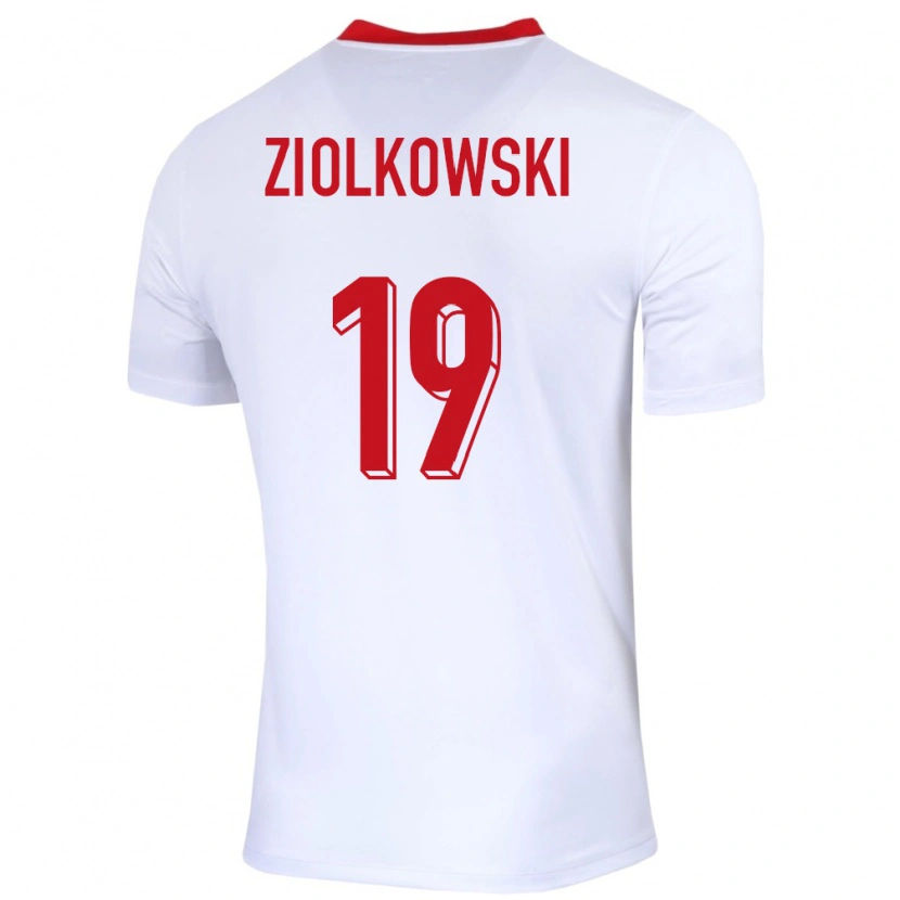 Danxen Herren Polen Jan Ziolkowski #19 Weiß Heimtrikot Trikot 24-26 T-Shirt Schweiz