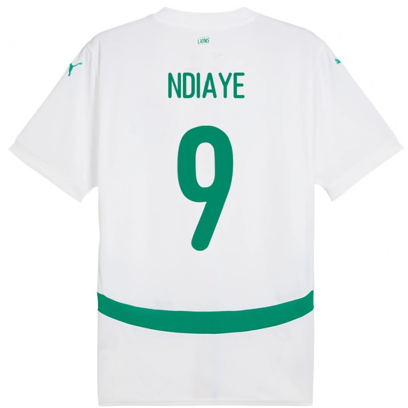 Danxen Herren Senegal Cherif Ndiaye #9 Weiß Heimtrikot Trikot 24-26 T-Shirt Schweiz