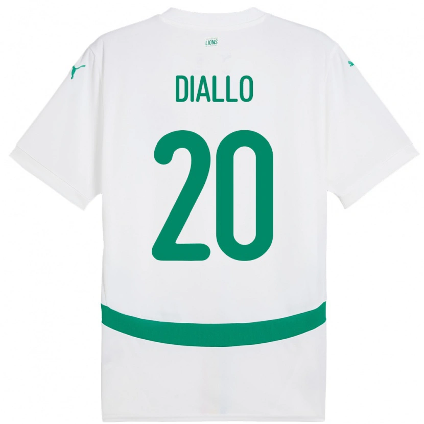 Danxen Herren Senegal Habib Diallo #20 Weiß Heimtrikot Trikot 24-26 T-Shirt Schweiz