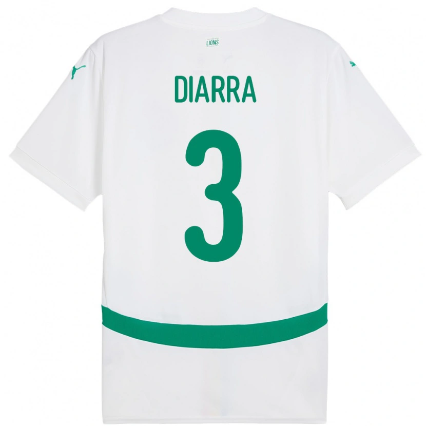 Danxen Herren Senegal Djibril Diarra #3 Weiß Heimtrikot Trikot 24-26 T-Shirt Schweiz