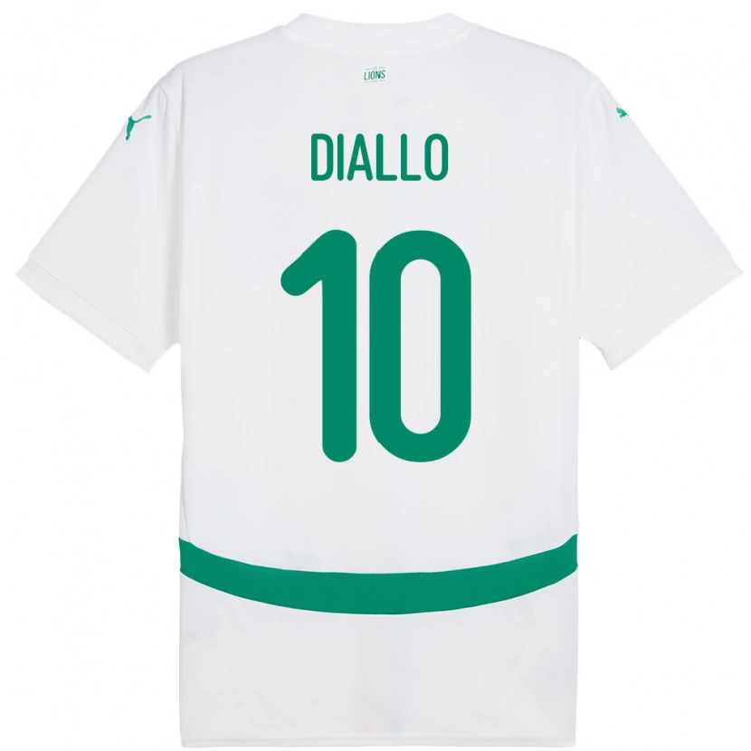 Danxen Herren Senegal Samba Diallo #10 Weiß Heimtrikot Trikot 24-26 T-Shirt Schweiz