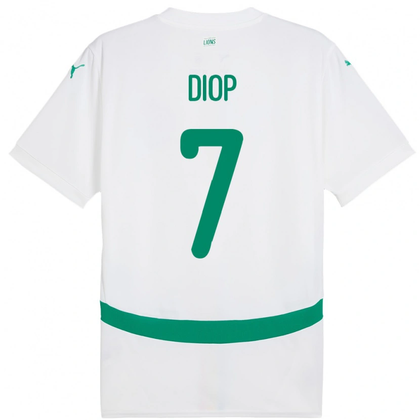 Danxen Herren Senegal Mama Diop #7 Weiß Heimtrikot Trikot 24-26 T-Shirt Schweiz