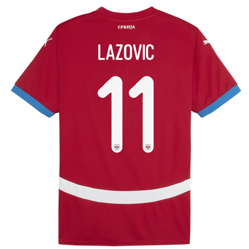 Danxen Herren Serbien Filip Lazovic #11 Rot Heimtrikot Trikot 24-26 T-Shirt Schweiz