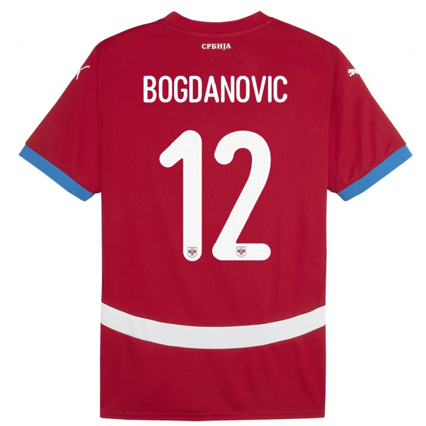 Danxen Herren Serbien Bogdan Bogdanovic #12 Rot Heimtrikot Trikot 24-26 T-Shirt Schweiz