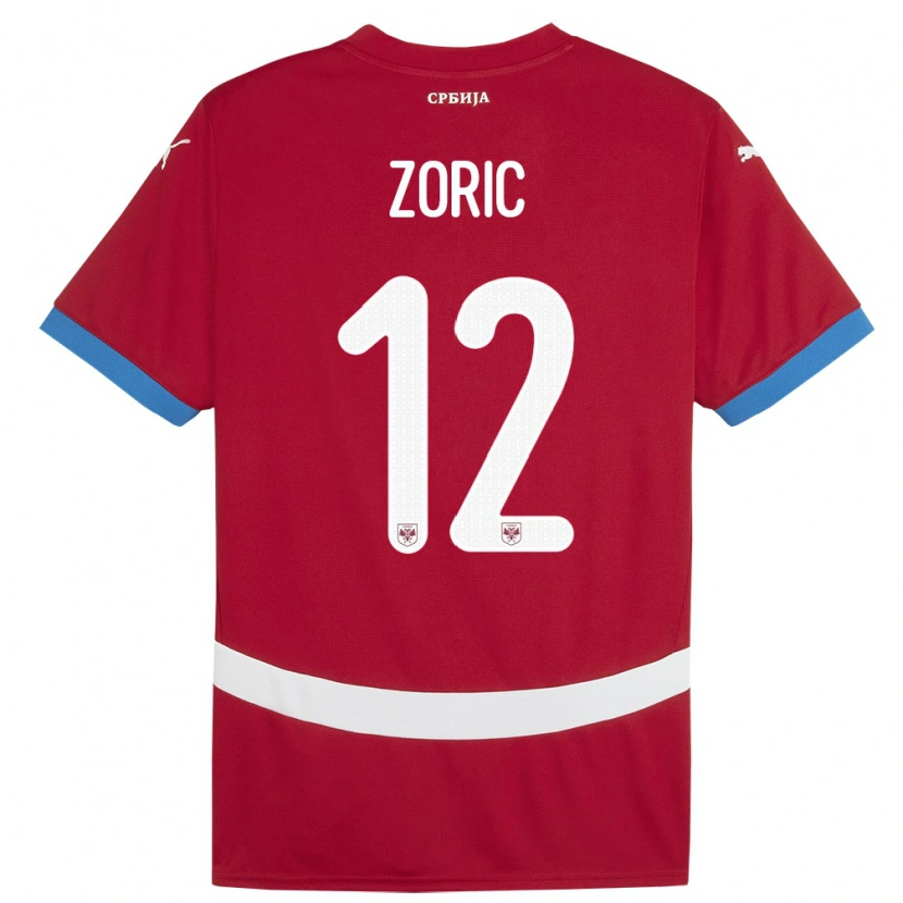 Danxen Herren Serbien Nemanja Zoric #12 Rot Heimtrikot Trikot 24-26 T-Shirt Schweiz