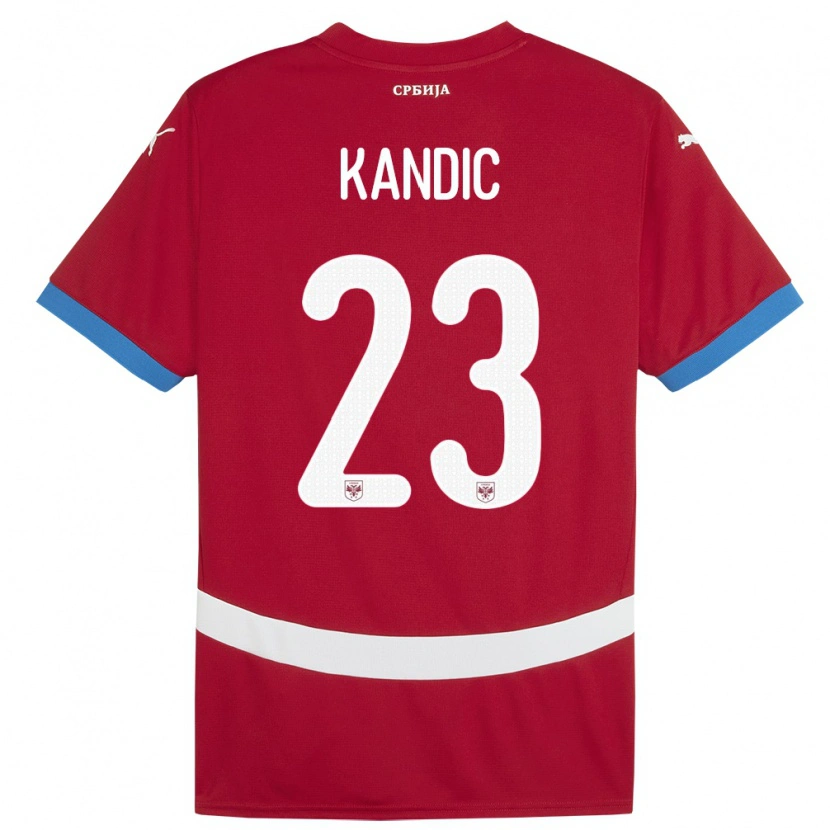 Danxen Herren Serbien Marko Kandic #23 Rot Heimtrikot Trikot 24-26 T-Shirt Schweiz