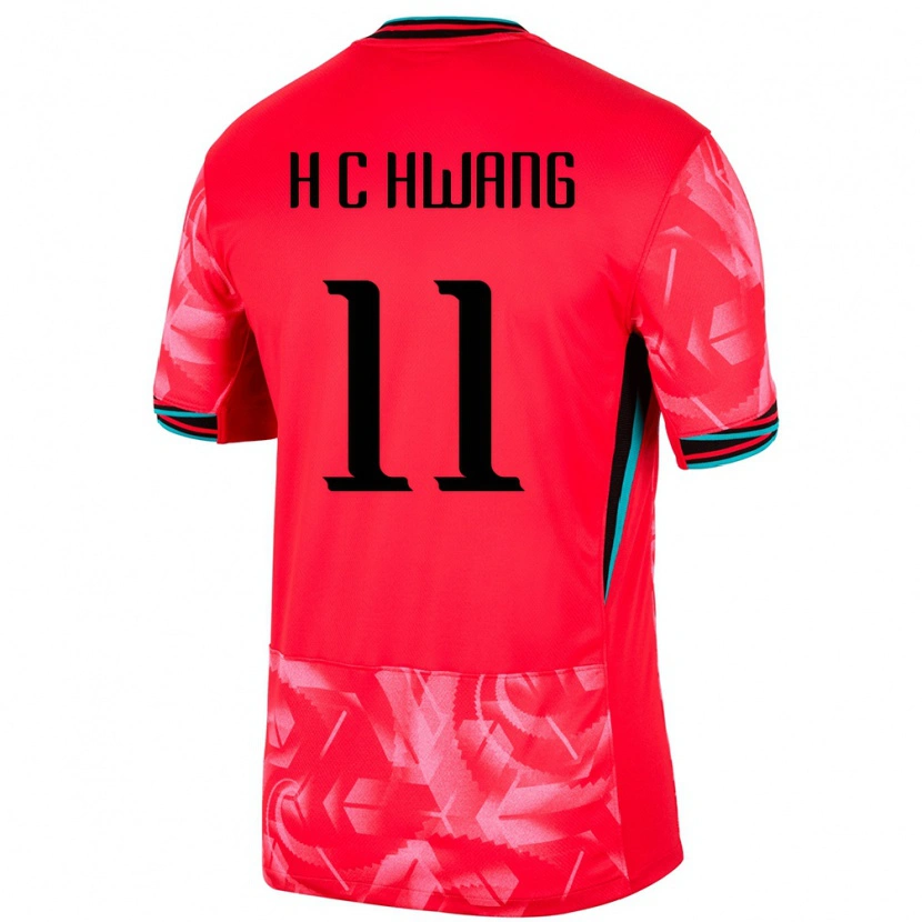 Danxen Herren Südkorea Hee-Chan Hwang #11 Rot Heimtrikot Trikot 24-26 T-Shirt Schweiz