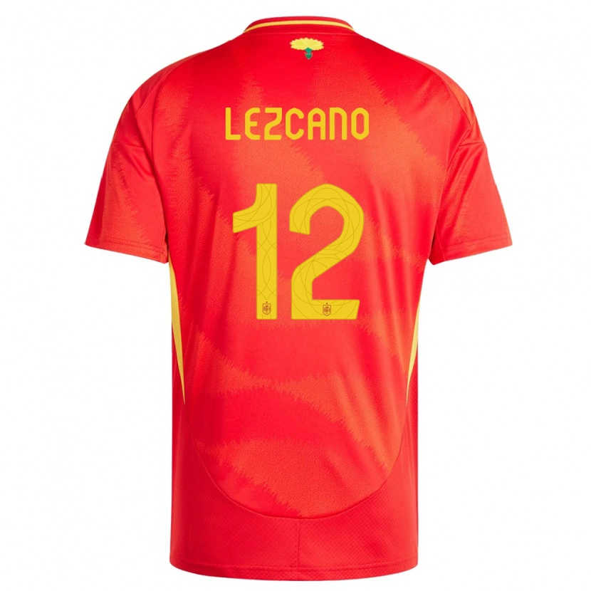 Danxen Herren Spanien Álvaro Lezcano #12 Rot Heimtrikot Trikot 24-26 T-Shirt Schweiz