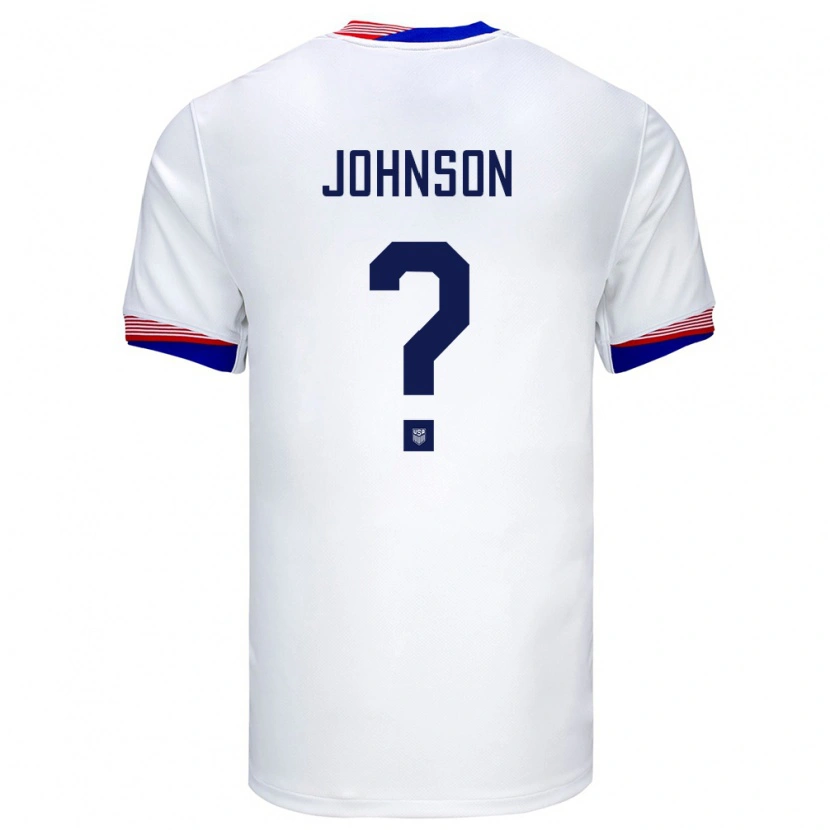 Danxen Herren Vereinigte Staaten Jamir Johnson #0 Weiß Heimtrikot Trikot 24-26 T-Shirt Schweiz