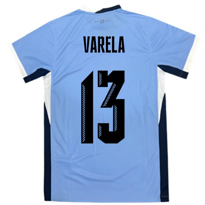 Danxen Herren Uruguay Guillermo Varela #13 Weiß Schwarz Heimtrikot Trikot 24-26 T-Shirt Schweiz