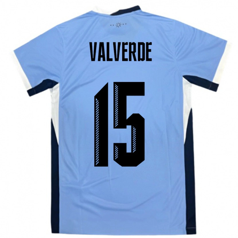 Danxen Herren Uruguay Federico Valverde #15 Weiß Schwarz Heimtrikot Trikot 24-26 T-Shirt Schweiz