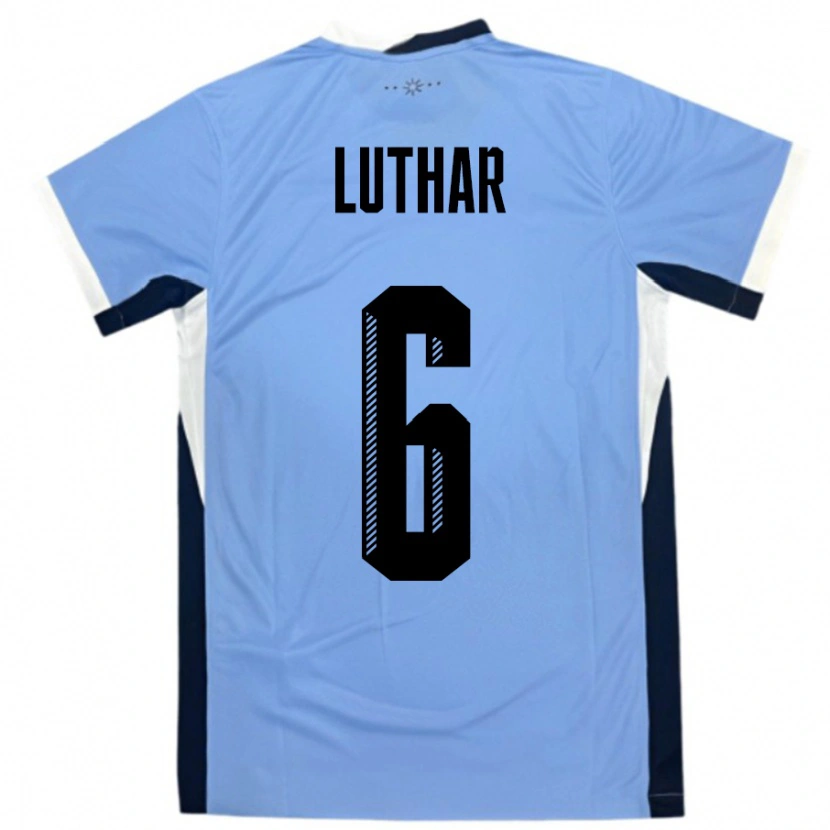 Danxen Herren Uruguay Thiago Luthar #6 Weiß Schwarz Heimtrikot Trikot 24-26 T-Shirt Schweiz