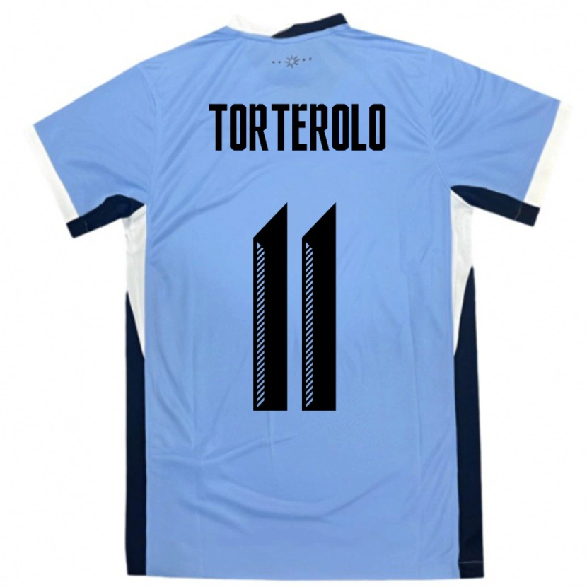 Danxen Herren Uruguay Alan Torterolo #11 Weiß Schwarz Heimtrikot Trikot 24-26 T-Shirt Schweiz