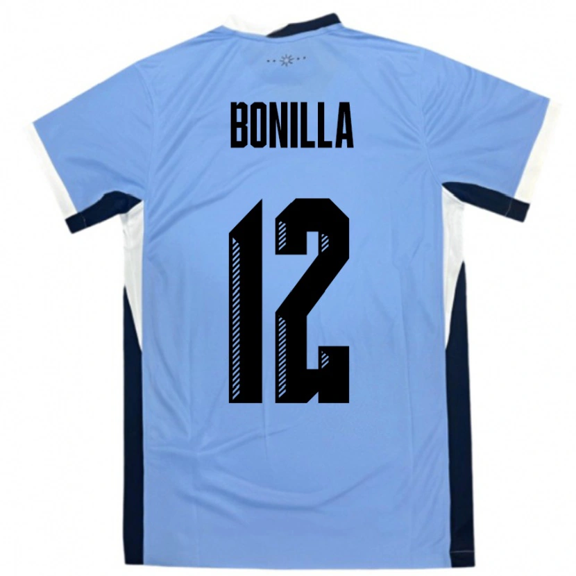 Danxen Herren Uruguay Federico Bonilla #12 Weiß Schwarz Heimtrikot Trikot 24-26 T-Shirt Schweiz