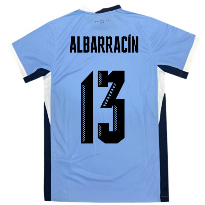 Danxen Herren Uruguay Agustín Albarracín #13 Weiß Schwarz Heimtrikot Trikot 24-26 T-Shirt Schweiz
