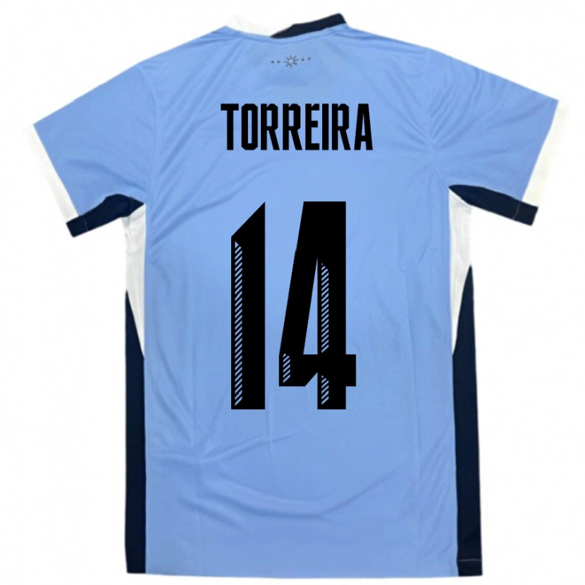Danxen Herren Uruguay Lucas Torreira #14 Weiß Schwarz Heimtrikot Trikot 24-26 T-Shirt Schweiz