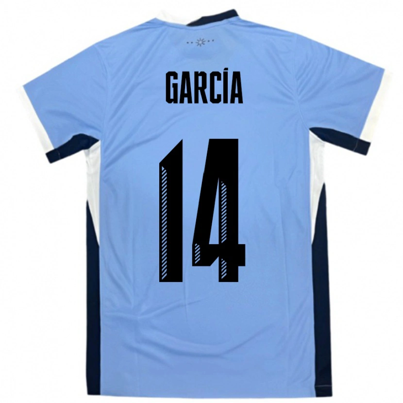 Danxen Herren Uruguay Damian Garcia #14 Weiß Schwarz Heimtrikot Trikot 24-26 T-Shirt Schweiz
