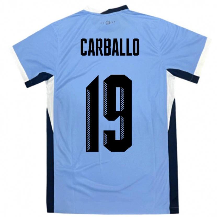 Danxen Herren Uruguay Wendy Carballo #19 Weiß Schwarz Heimtrikot Trikot 24-26 T-Shirt Schweiz