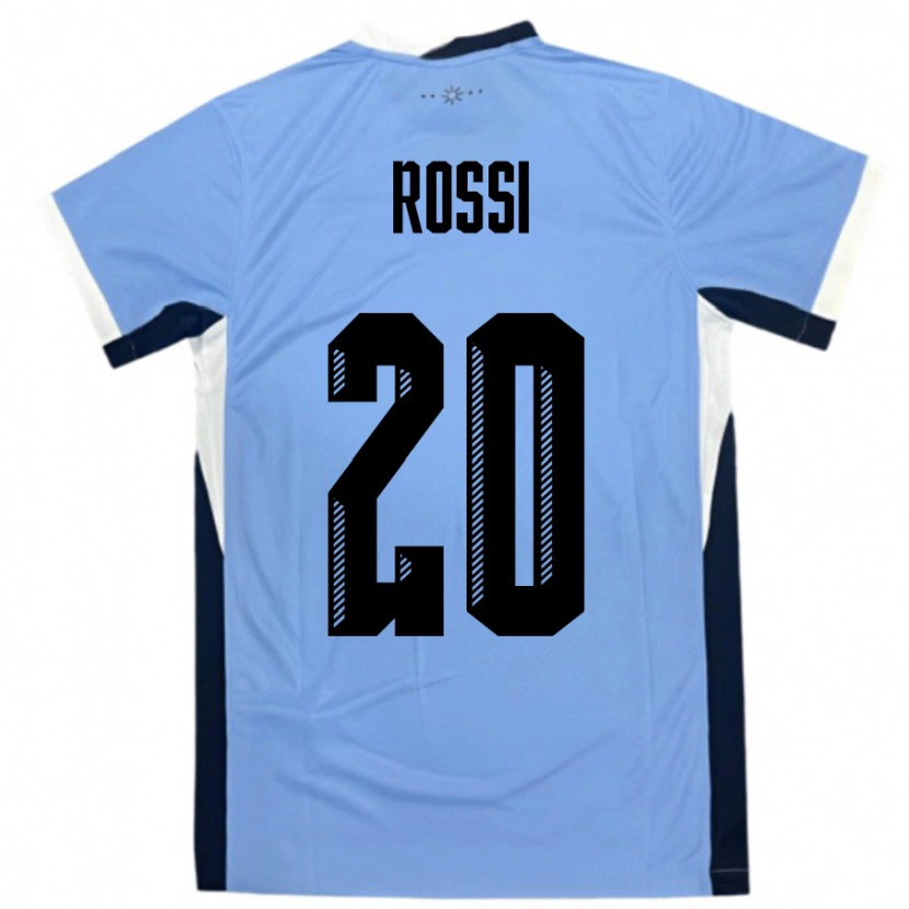Danxen Herren Uruguay Diego Rossi #20 Weiß Schwarz Heimtrikot Trikot 24-26 T-Shirt Schweiz