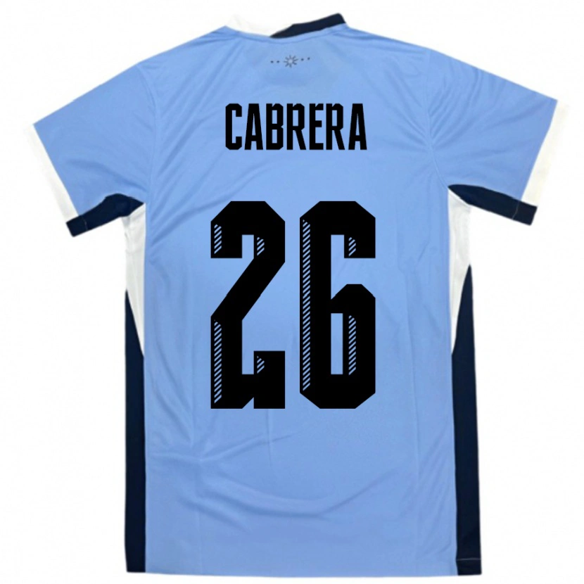 Danxen Herren Uruguay Leandro Cabrera #26 Weiß Schwarz Heimtrikot Trikot 24-26 T-Shirt Schweiz