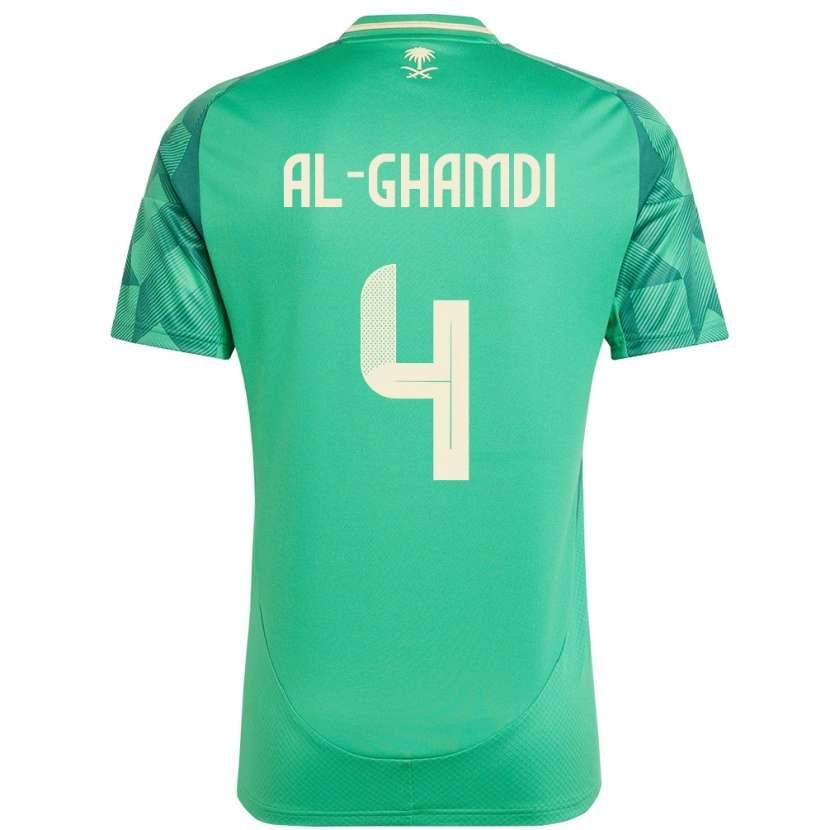Danxen Herren Saudi-Arabien Talah Al Ghamdi #4 Grün Heimtrikot Trikot 24-26 T-Shirt Schweiz