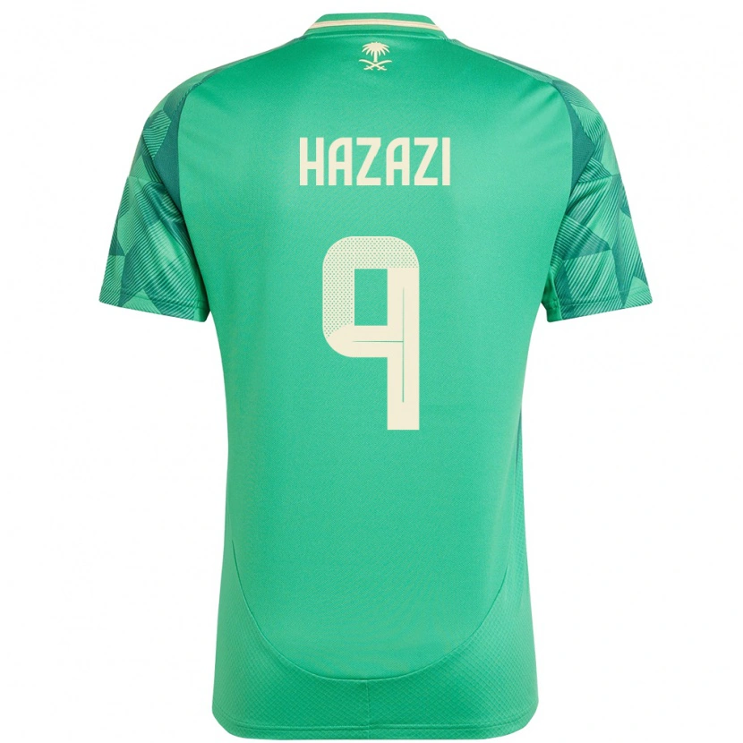 Danxen Herren Saudi-Arabien Sulaiman Hazazi #9 Grün Heimtrikot Trikot 24-26 T-Shirt Schweiz