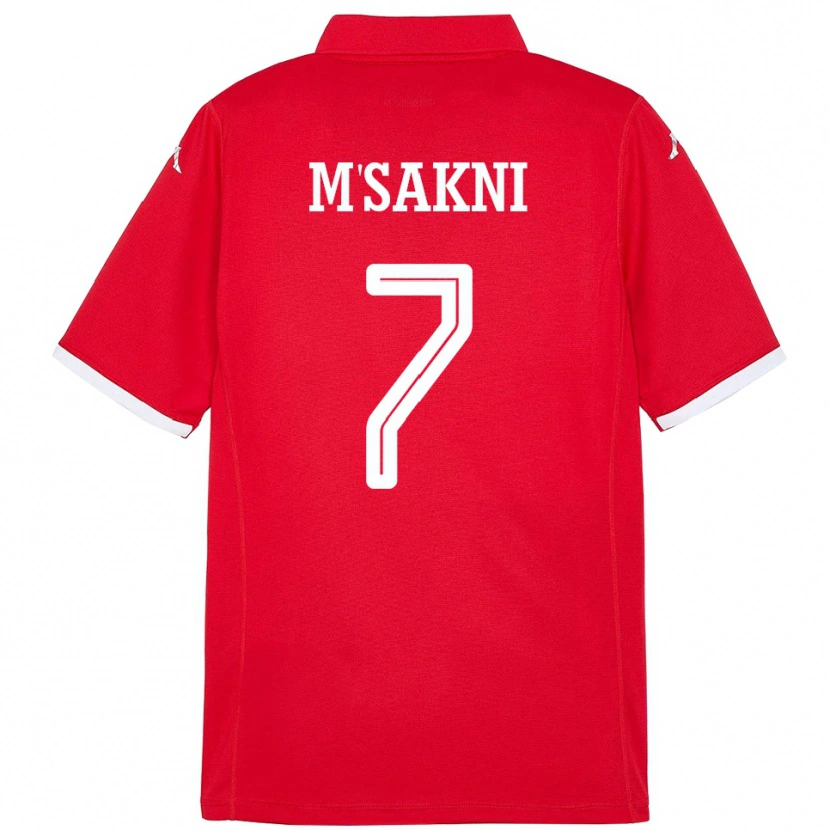 Danxen Herren Tunesien Youssef M Sakni #7 Rot Heimtrikot Trikot 24-26 T-Shirt Schweiz
