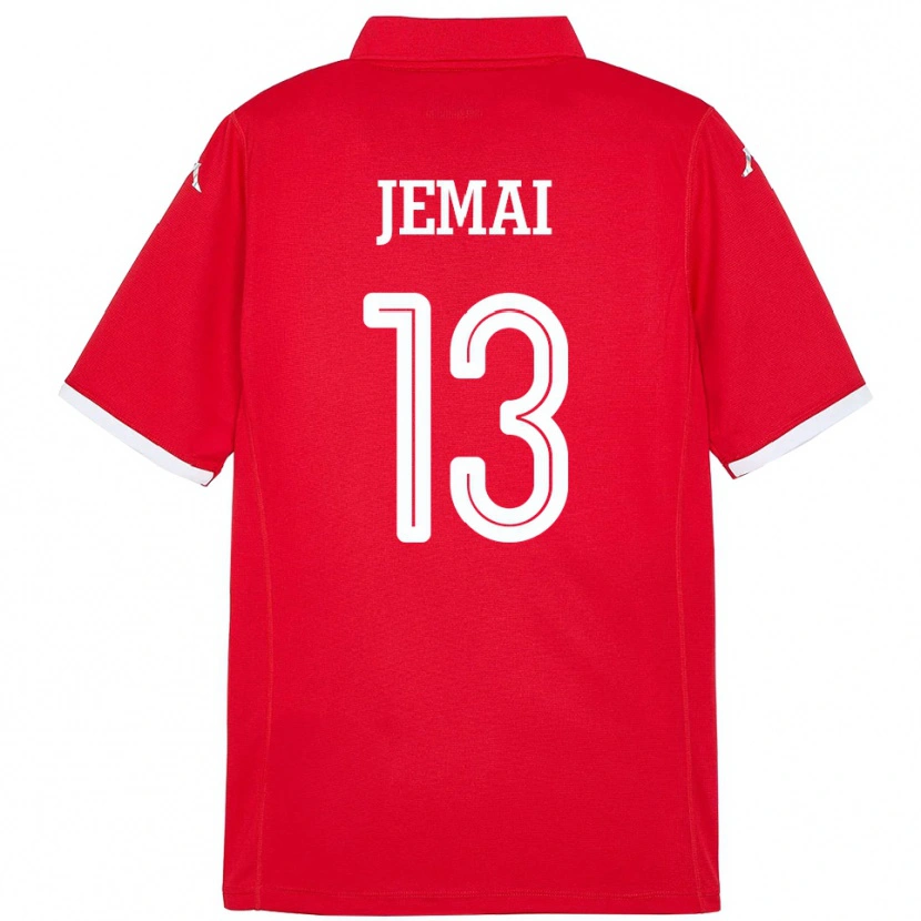 Danxen Herren Tunesien Yasmine Jemai #13 Rot Heimtrikot Trikot 24-26 T-Shirt Schweiz
