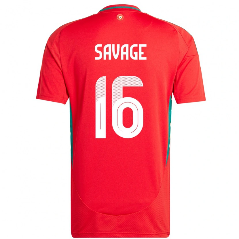 Danxen Herren Wales Charlie Savage #16 Rot Heimtrikot Trikot 24-26 T-Shirt Schweiz