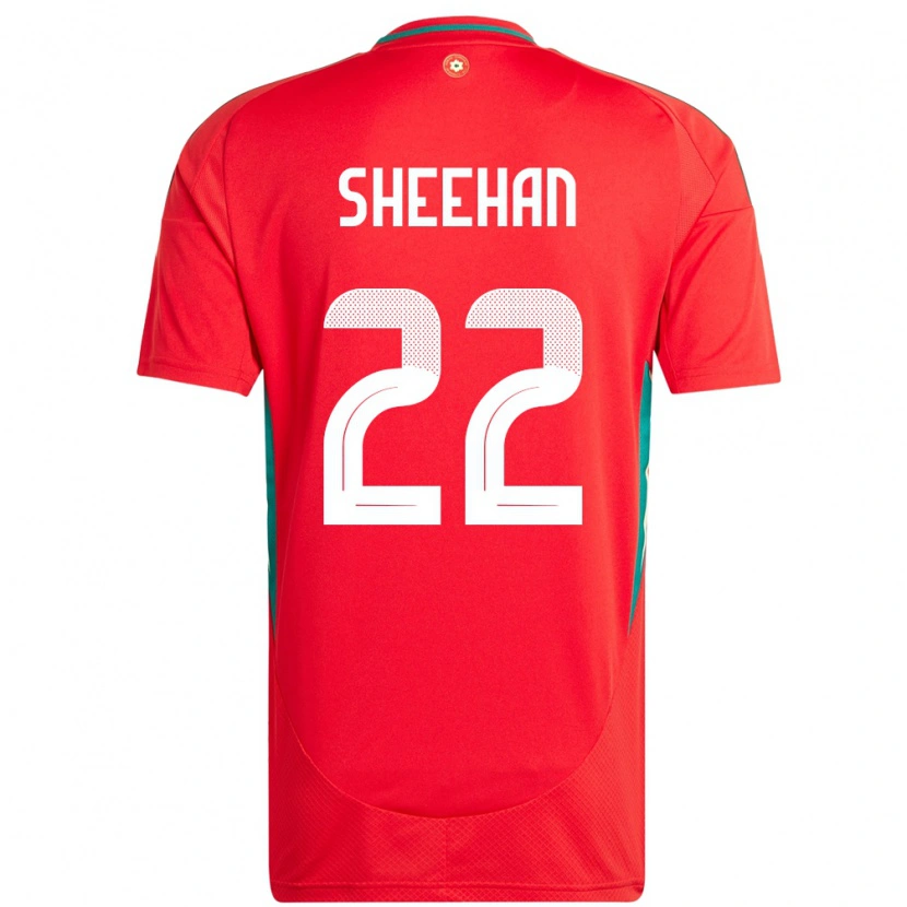 Danxen Herren Wales Josh Sheehan #22 Rot Heimtrikot Trikot 24-26 T-Shirt Schweiz