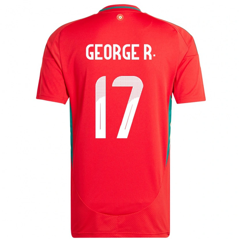 Danxen Herren Wales George Robinson #17 Rot Heimtrikot Trikot 24-26 T-Shirt Schweiz