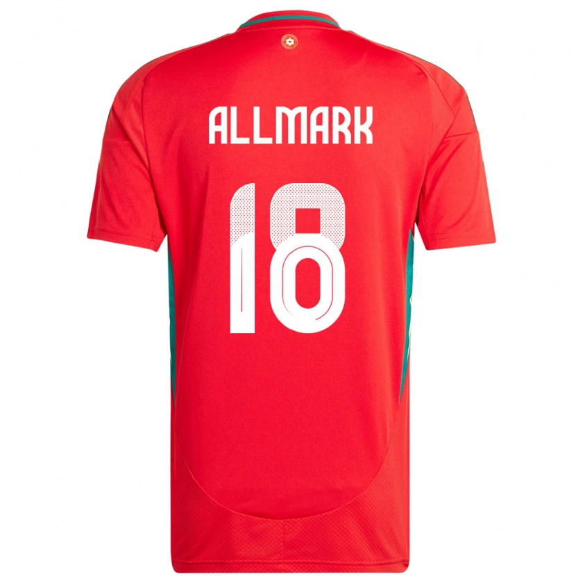 Danxen Herren Wales Hayden Allmark #18 Rot Heimtrikot Trikot 24-26 T-Shirt Schweiz