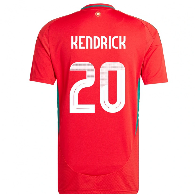 Danxen Herren Wales Levi Kendrick #20 Rot Heimtrikot Trikot 24-26 T-Shirt Schweiz
