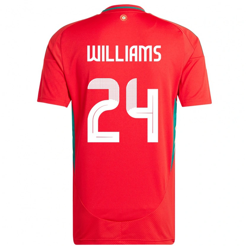 Danxen Herren Wales Alex Williams #24 Rot Heimtrikot Trikot 24-26 T-Shirt Schweiz