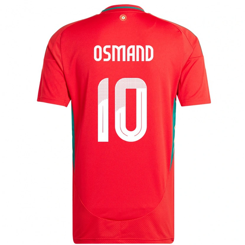 Danxen Herren Wales Callum Osmand #10 Rot Heimtrikot Trikot 24-26 T-Shirt Schweiz