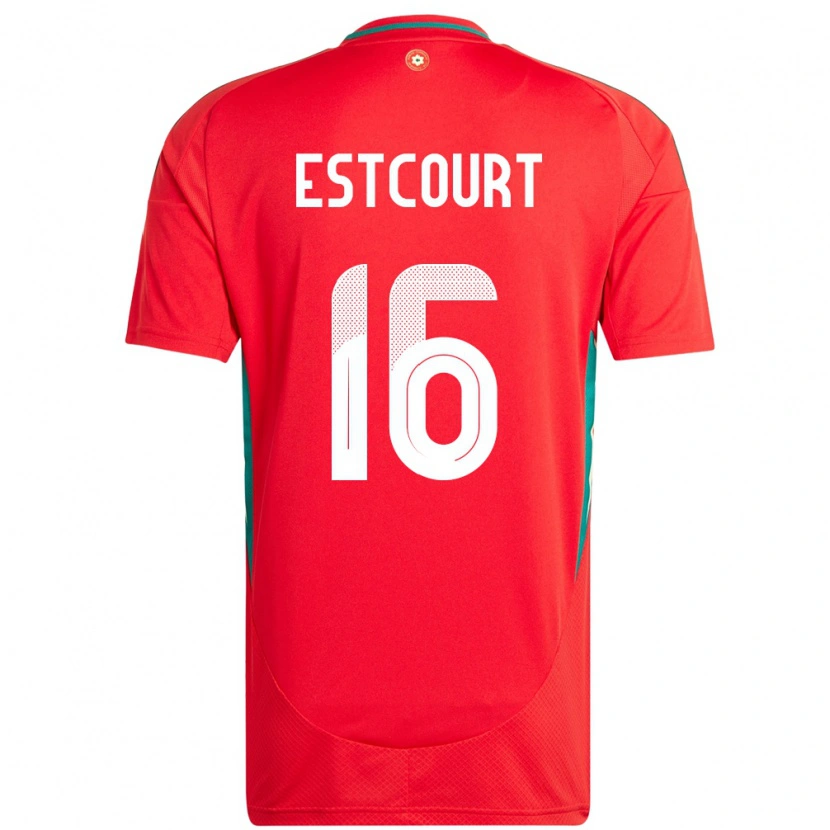 Danxen Herren Wales Charlotte Estcourt #16 Rot Heimtrikot Trikot 24-26 T-Shirt Schweiz