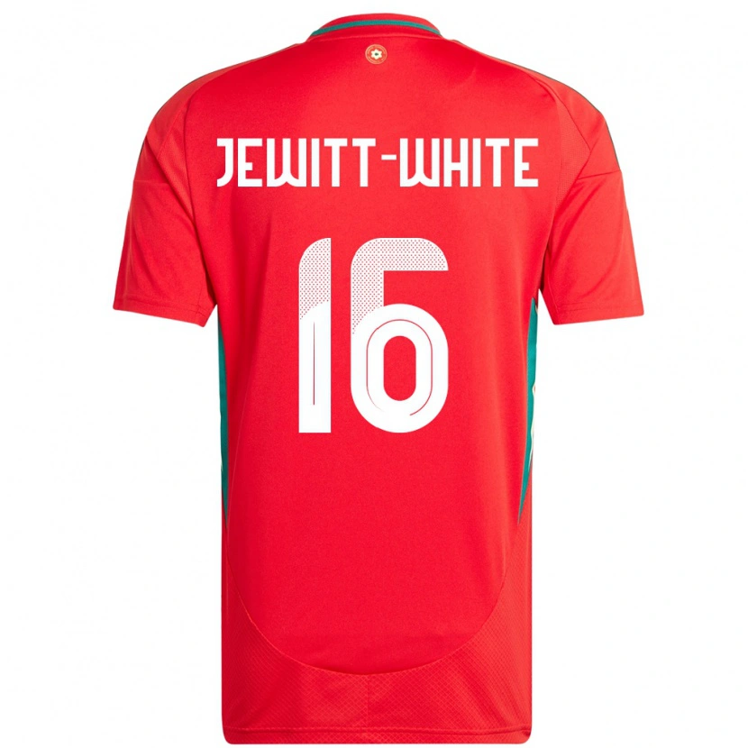 Danxen Herren Wales Harry Jewitt White #16 Rot Heimtrikot Trikot 24-26 T-Shirt Schweiz