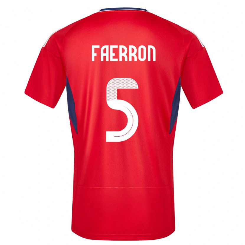Danxen Herren Costa Rica Fernán Faerron #5 Rot Heimtrikot Trikot 24-26 T-Shirt Schweiz