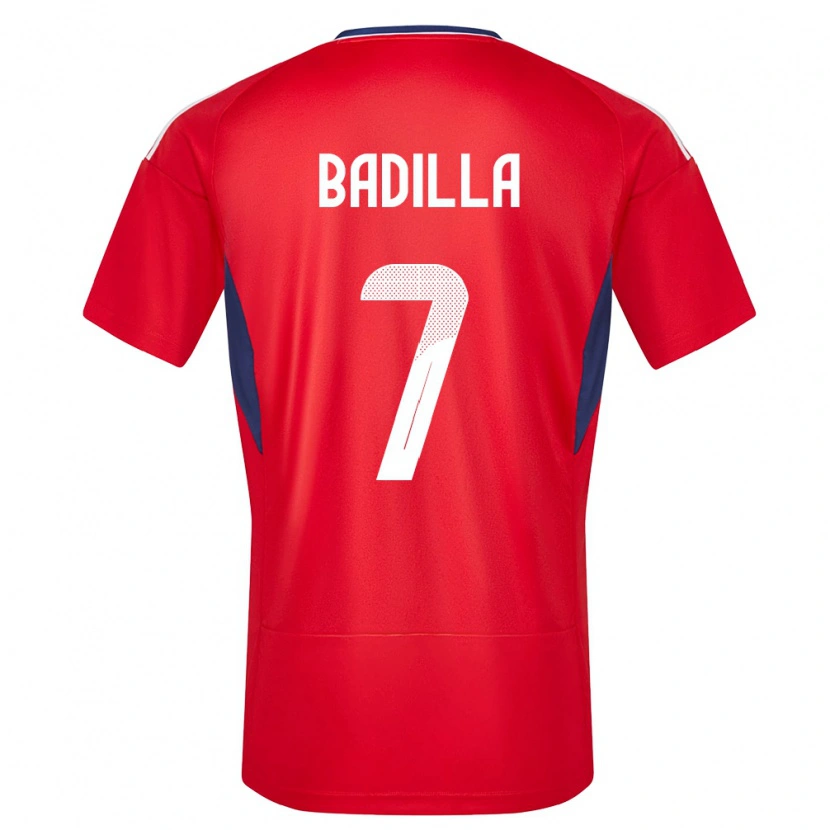 Danxen Herren Costa Rica Isaac Badilla #7 Rot Heimtrikot Trikot 24-26 T-Shirt Schweiz