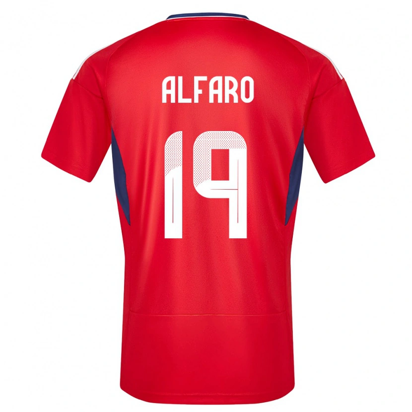 Danxen Herren Costa Rica Leonardo Alfaro #19 Rot Heimtrikot Trikot 24-26 T-Shirt Schweiz