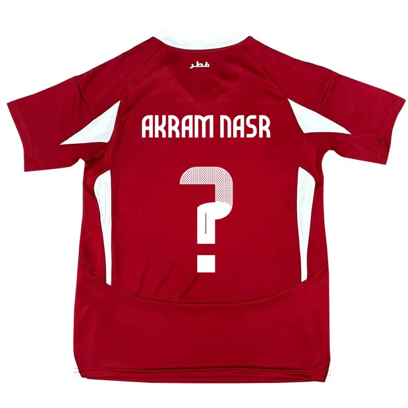 Danxen Herren Katar Mohammed Akram Nasr #0 Rot Heimtrikot Trikot 24-26 T-Shirt Schweiz