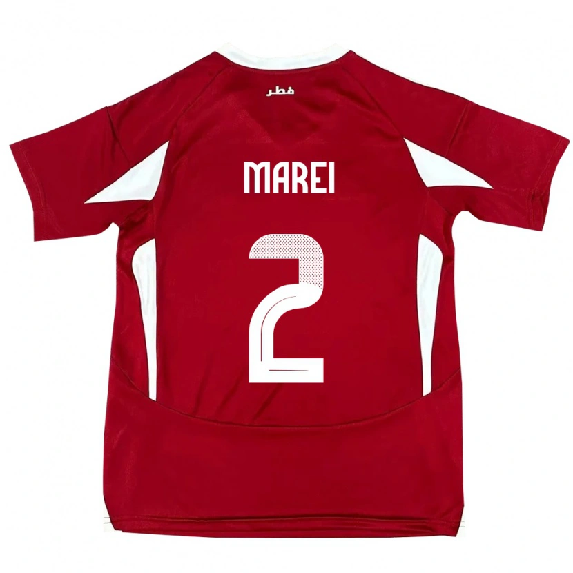 Danxen Herren Katar Yousef Marei #2 Rot Heimtrikot Trikot 24-26 T-Shirt Schweiz