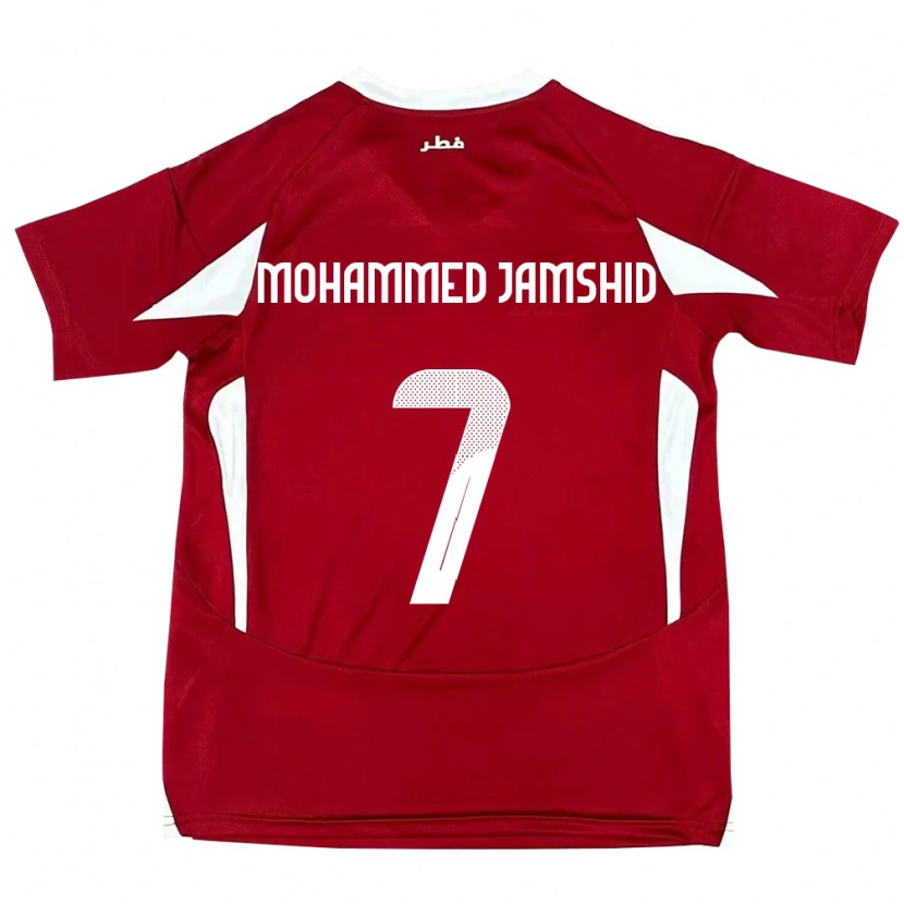 Danxen Herren Katar Tahsin Mohammed Jamshid #7 Rot Heimtrikot Trikot 24-26 T-Shirt Schweiz