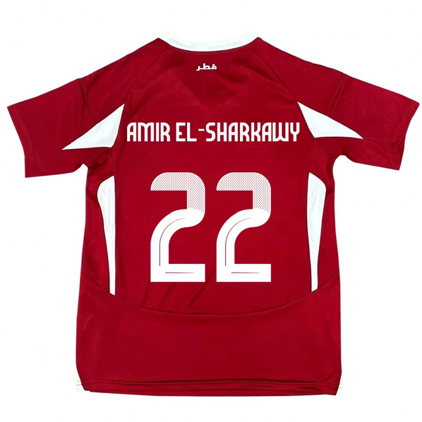 Danxen Herren Katar Galal Amir El-Sharkawy #22 Rot Heimtrikot Trikot 24-26 T-Shirt Schweiz