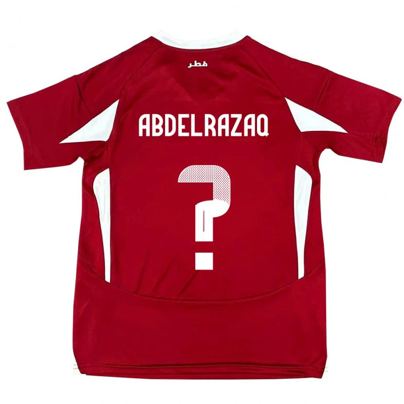 Danxen Herren Katar Yussef Abdelrazaq #0 Rot Heimtrikot Trikot 24-26 T-Shirt Schweiz
