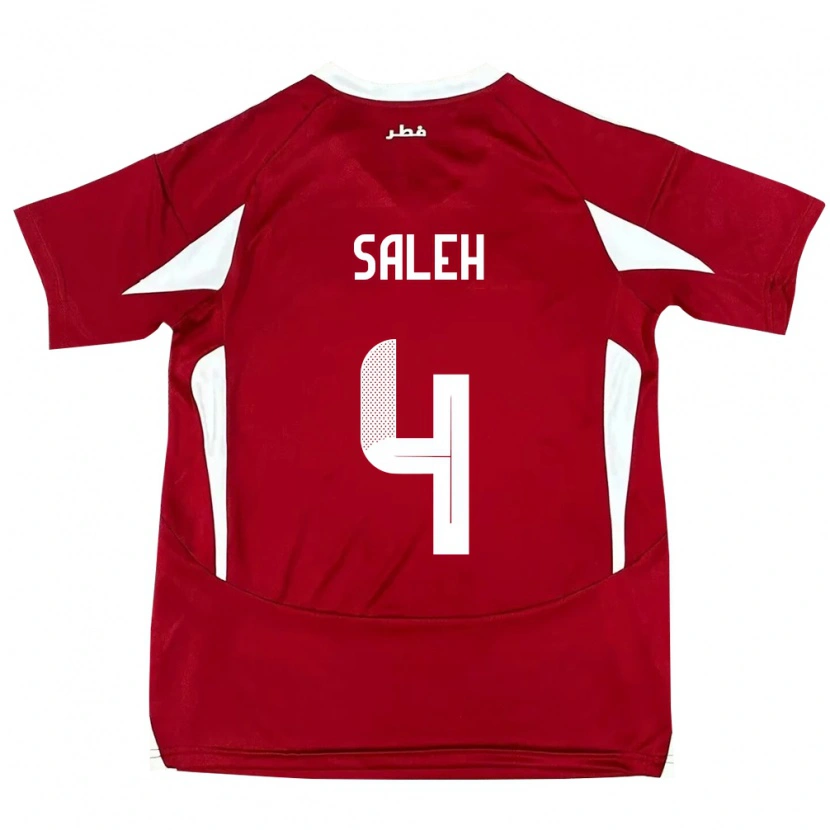 Danxen Herren Katar Hagar Saleh #4 Rot Heimtrikot Trikot 24-26 T-Shirt Schweiz
