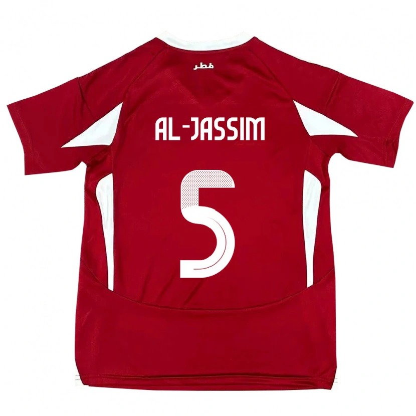 Danxen Herren Katar Dana Al Jassim #5 Rot Heimtrikot Trikot 24-26 T-Shirt Schweiz