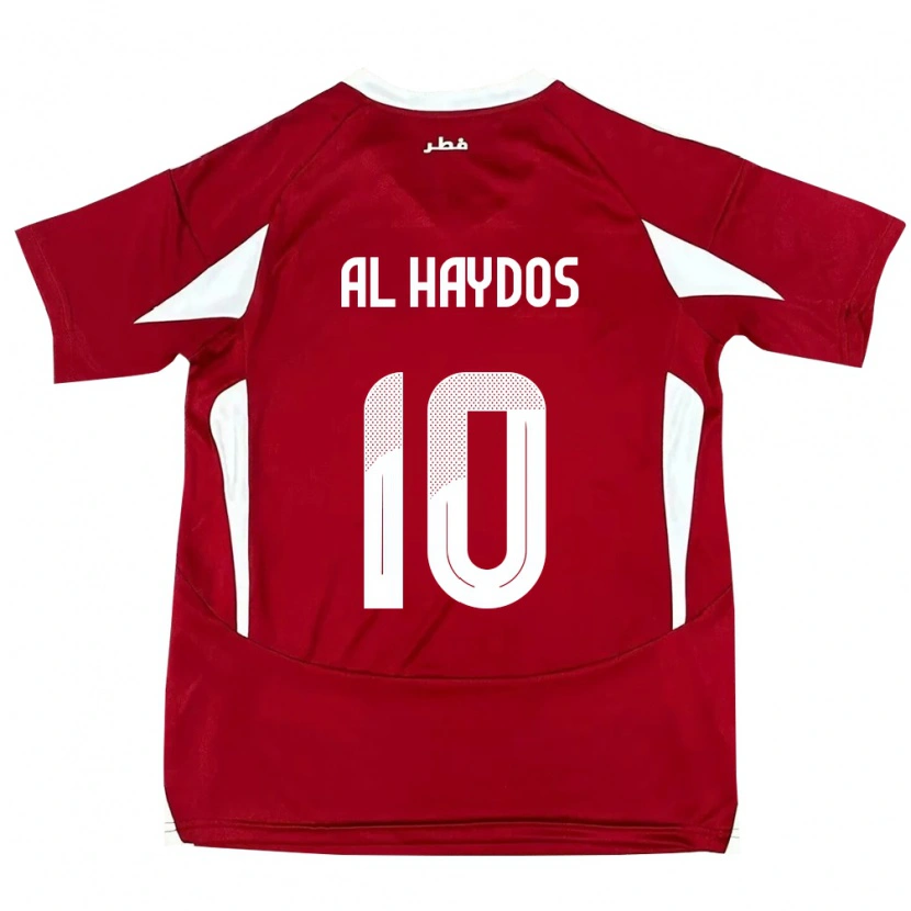Danxen Herren Katar Hasan Al Haydos #10 Rot Heimtrikot Trikot 24-26 T-Shirt Schweiz