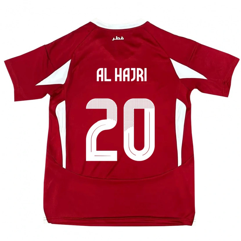 Danxen Herren Katar Salem Al Hajri #20 Rot Heimtrikot Trikot 24-26 T-Shirt Schweiz