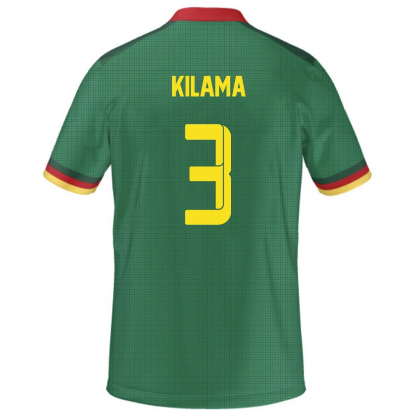 Danxen Herren Kamerun Guy-Marcelin Kilama #3 Grün Heimtrikot Trikot 24-26 T-Shirt Schweiz